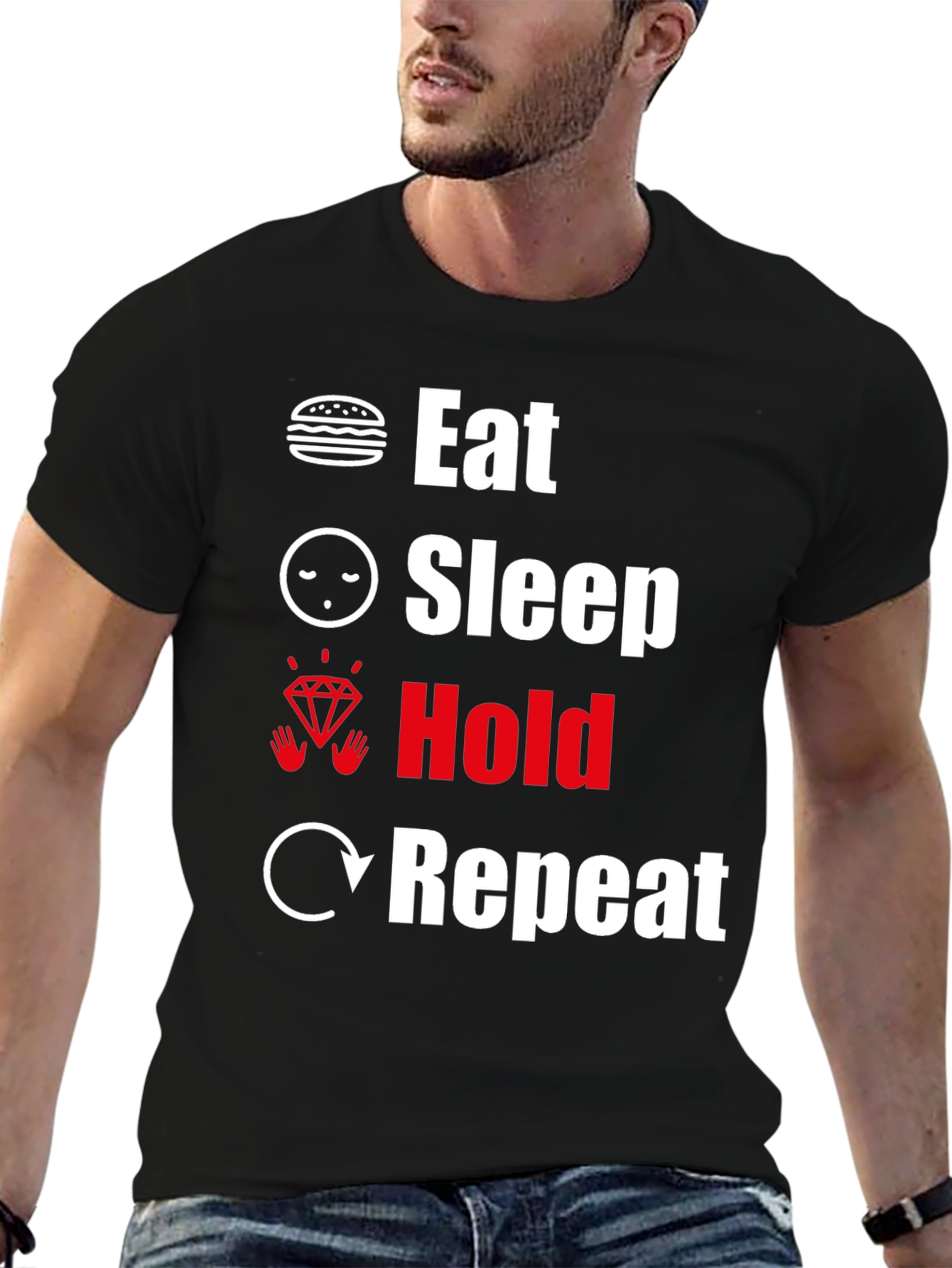 Eat Sleep Hold Repeat Graphic Tee