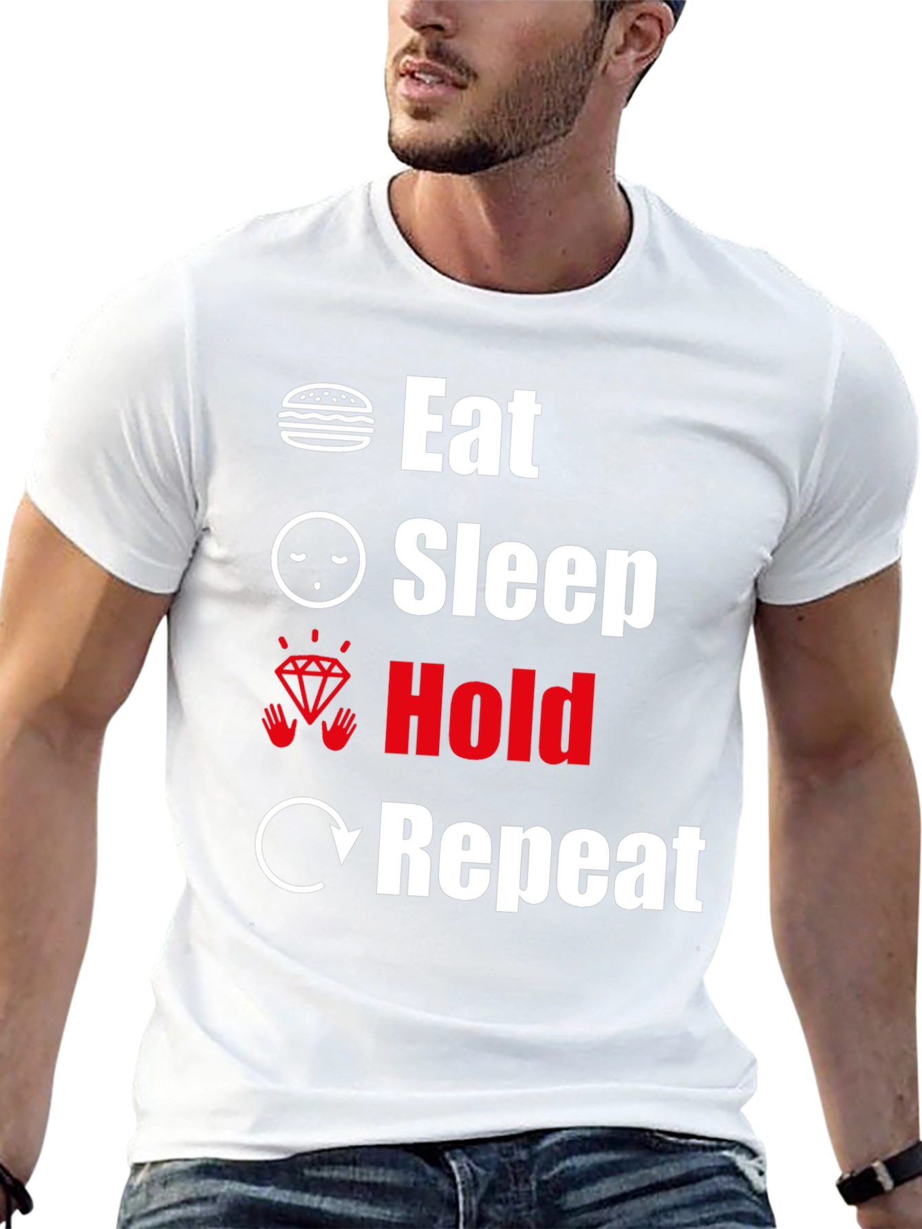 Eat Sleep Hold Repeat Graphic Tee