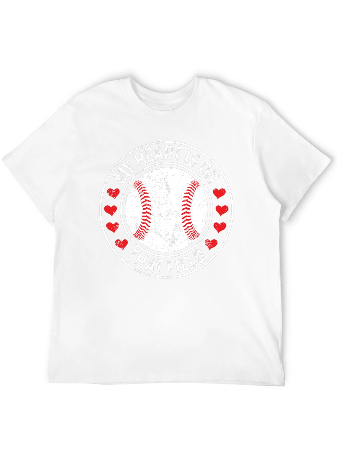 Baseball Heart on Field Graphic T-Shirt