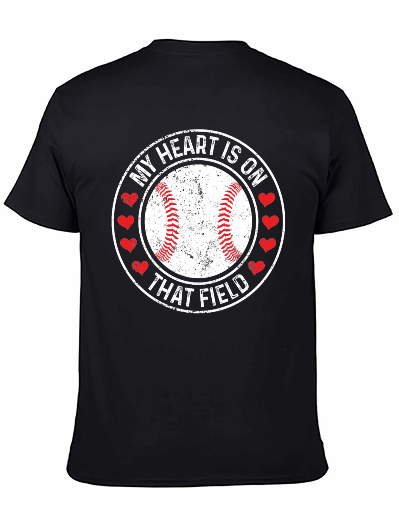 Baseball Heart on Field Graphic T-Shirt