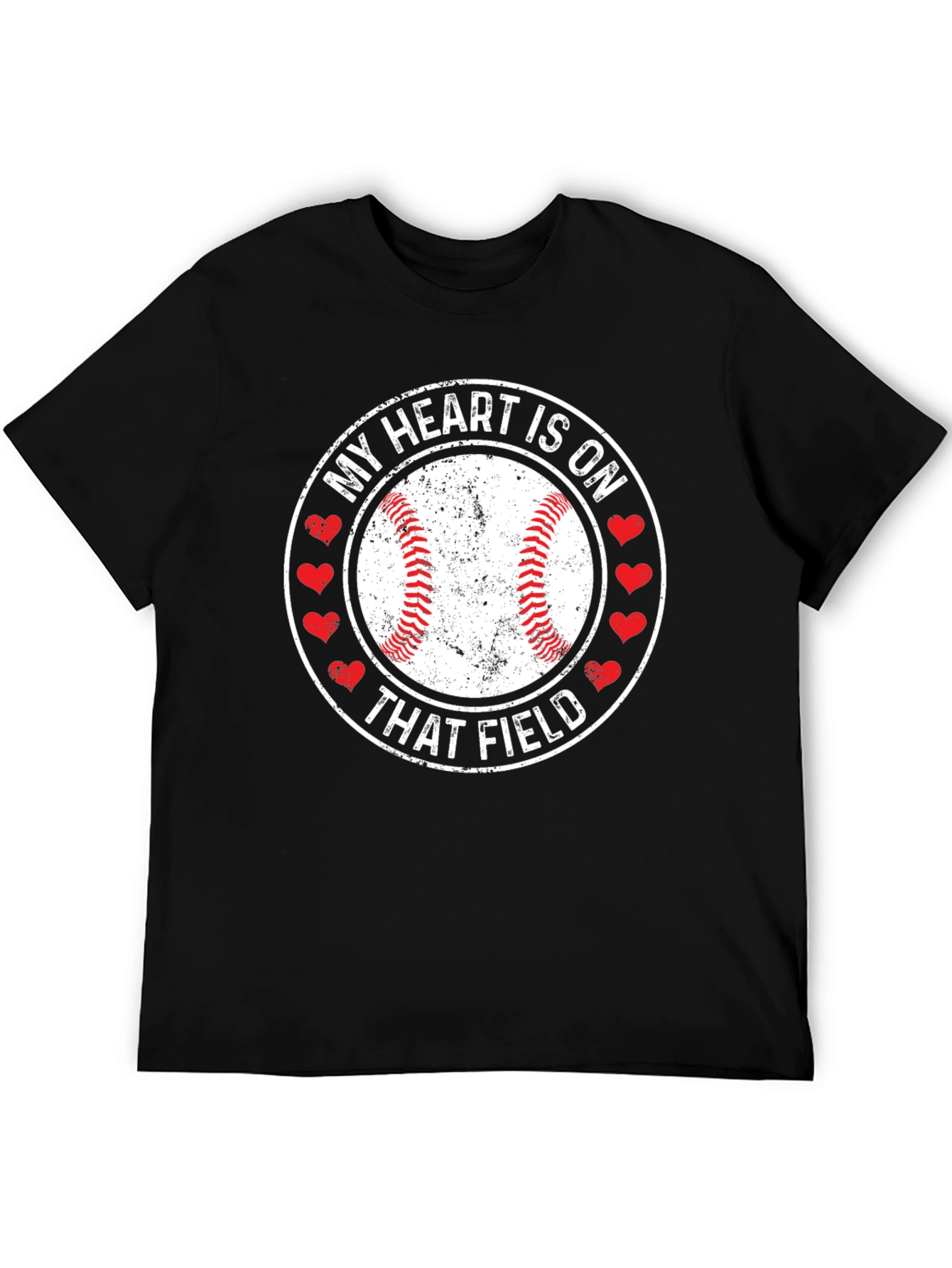 Baseball Heart on Field Graphic T-Shirt