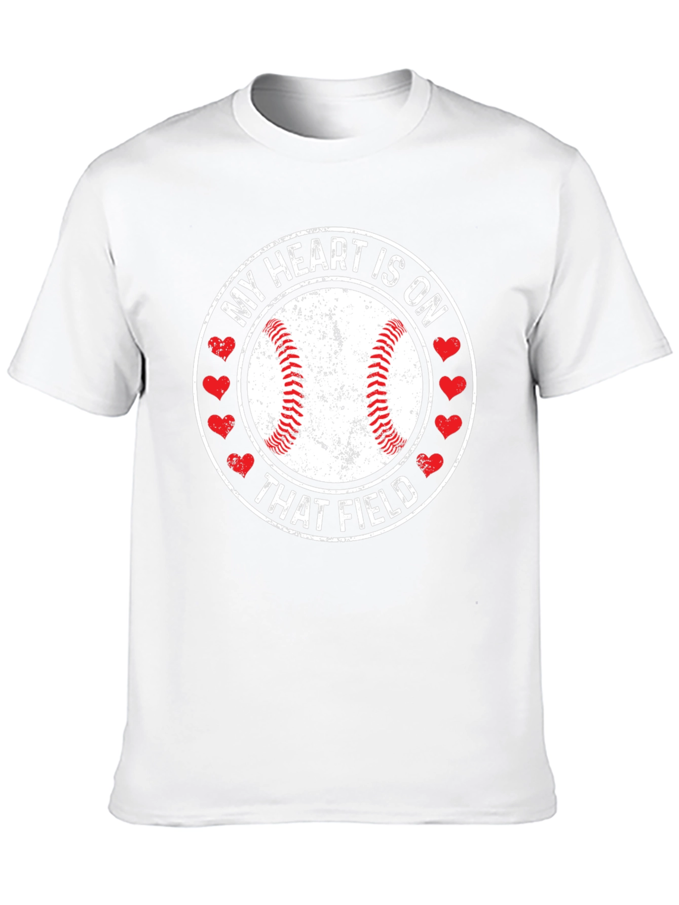 Baseball Heart on Field Graphic T-Shirt