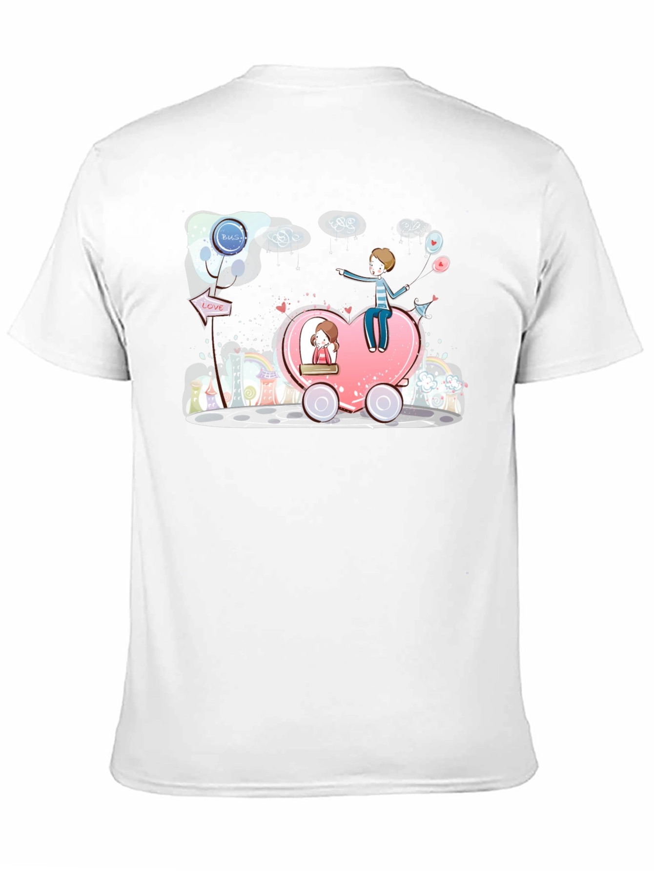 Heart Bus Love Graphic T-Shirt