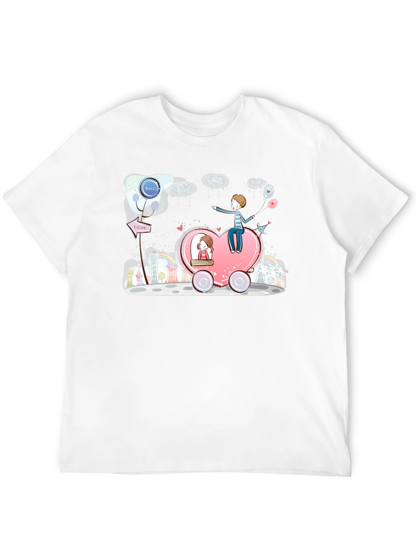 Heart Bus Love Graphic T-Shirt