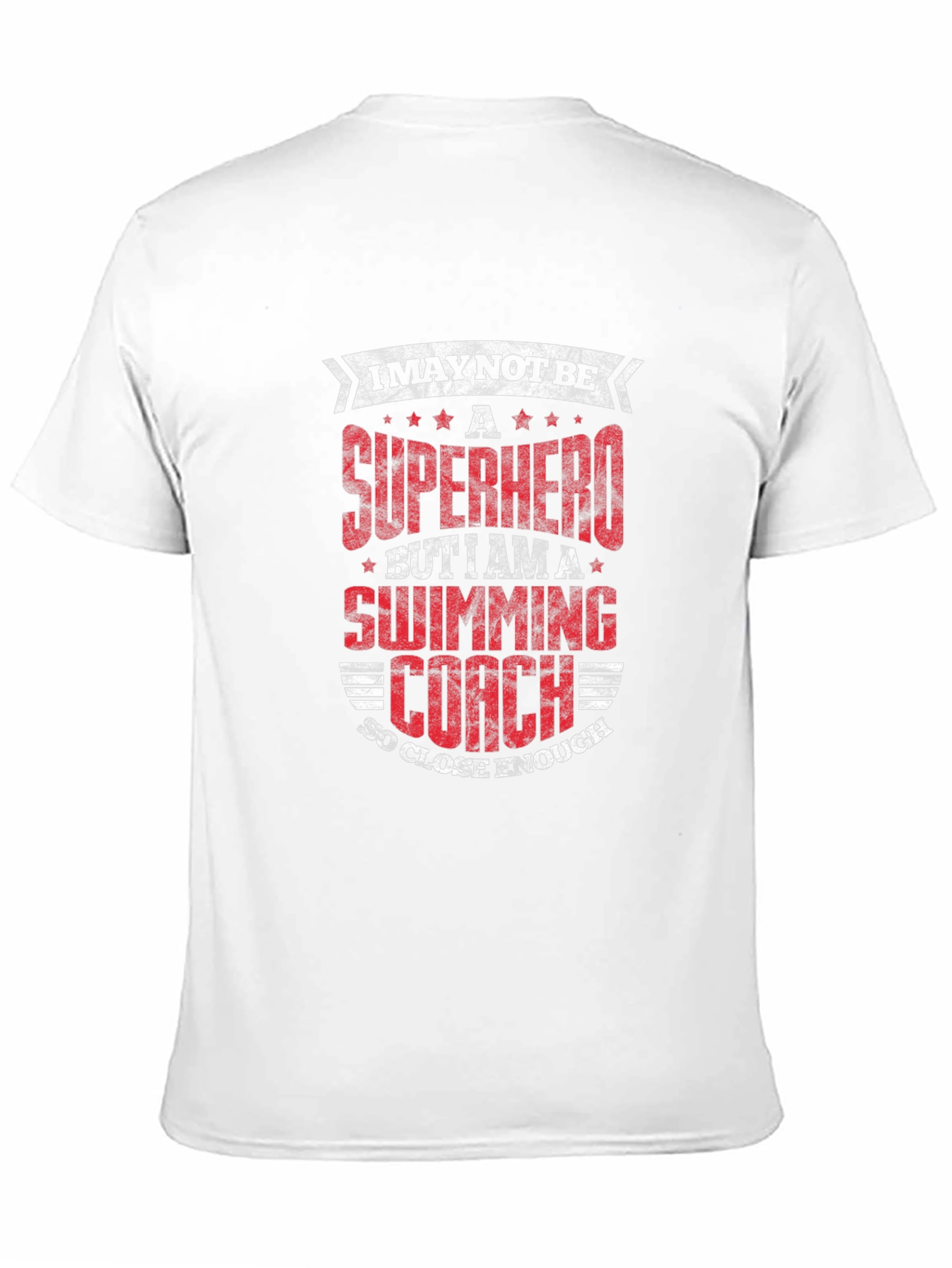 Superhero Swimming Coach Black T-Shirt