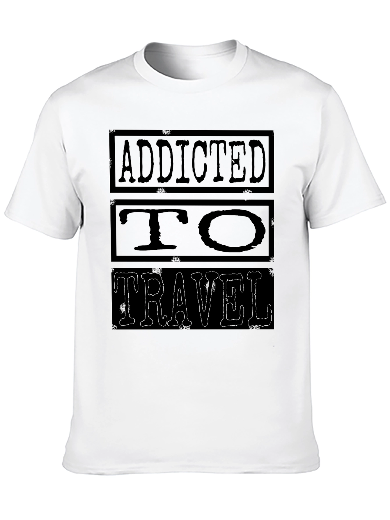 Addicted to Travel Graphic Black T-Shirt