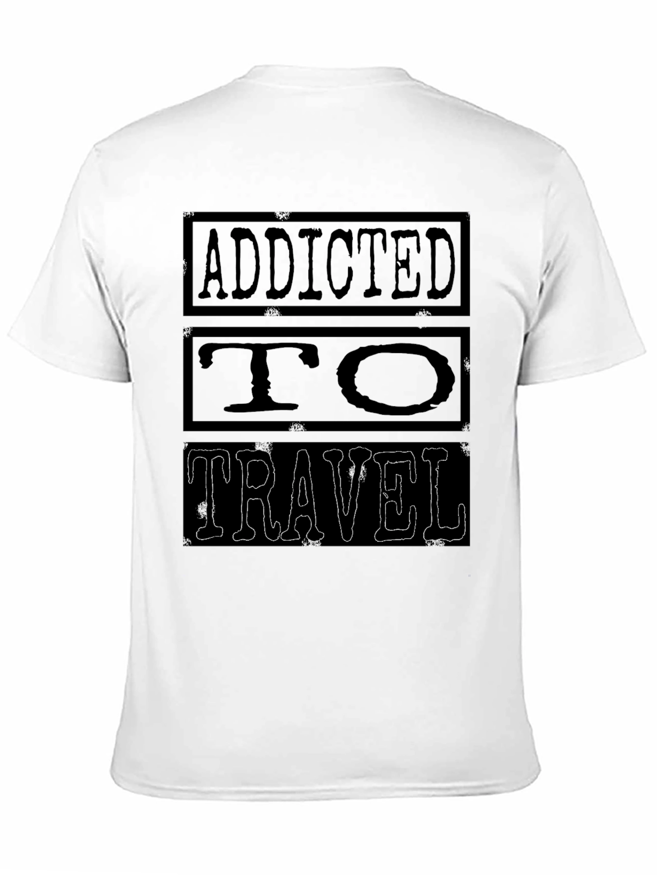Addicted to Travel Graphic Black T-Shirt