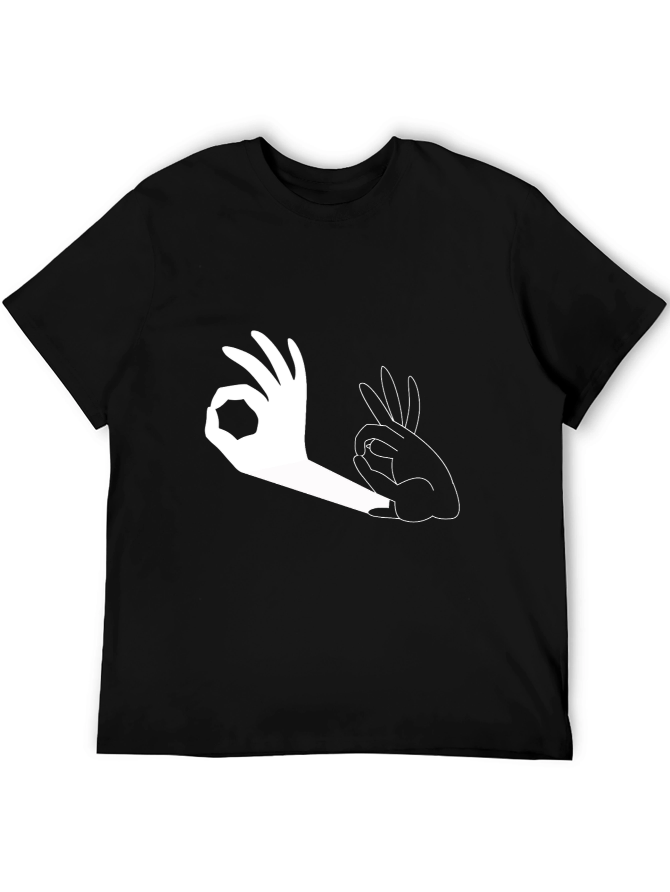 Okay Hand Gesture Graphic Print T-Shirt