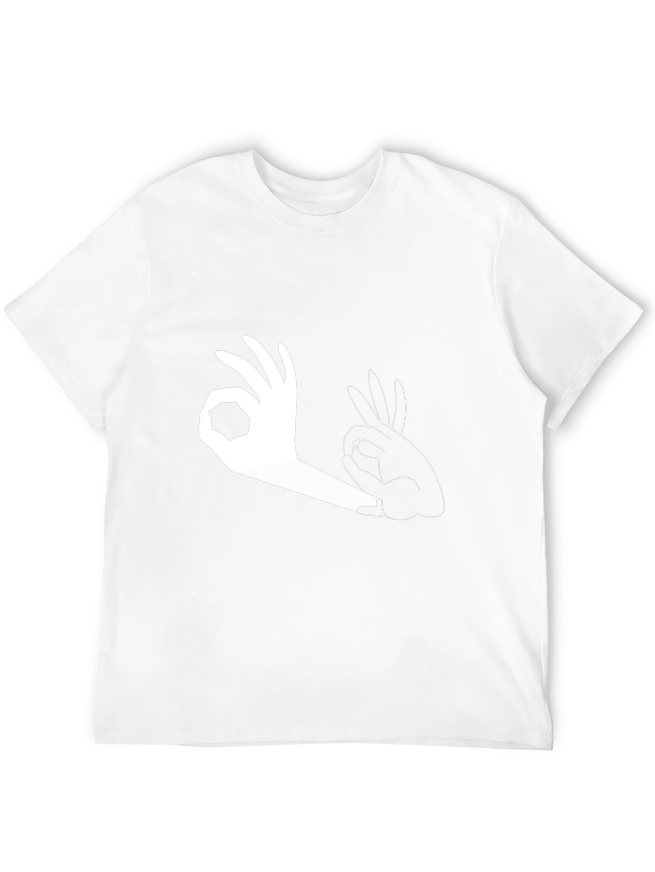 Okay Hand Gesture Graphic Print T-Shirt