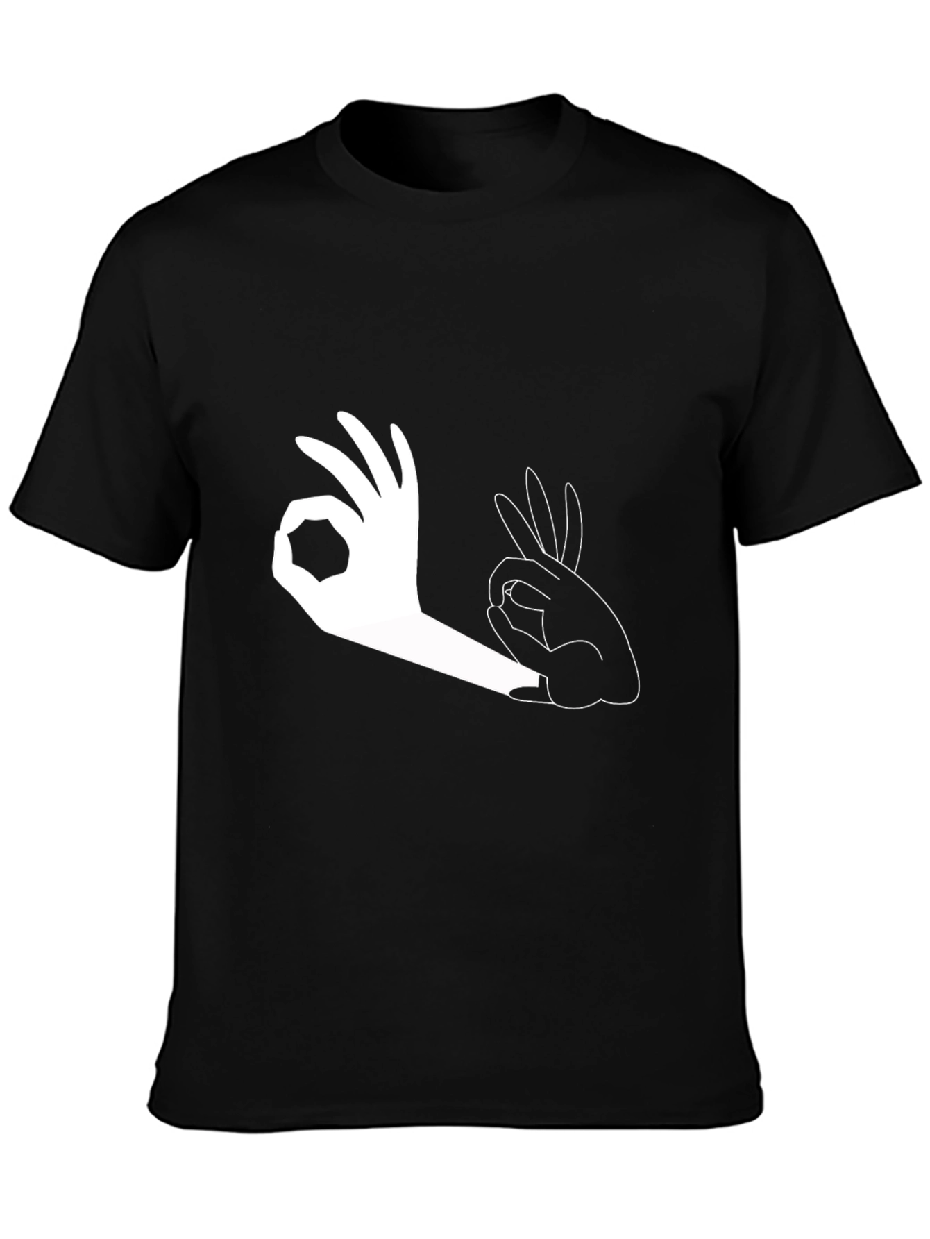 Okay Hand Gesture Graphic Print T-Shirt