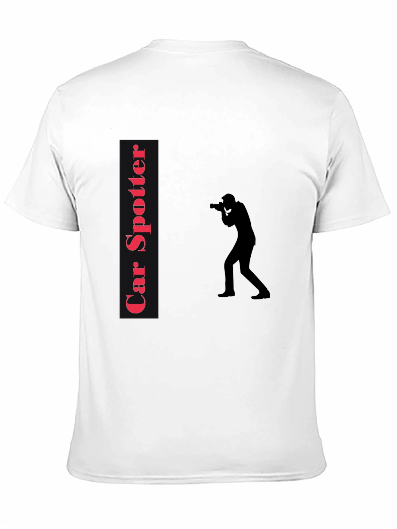 Car Spotter T-Shirt - Black Tee with Photographer Design