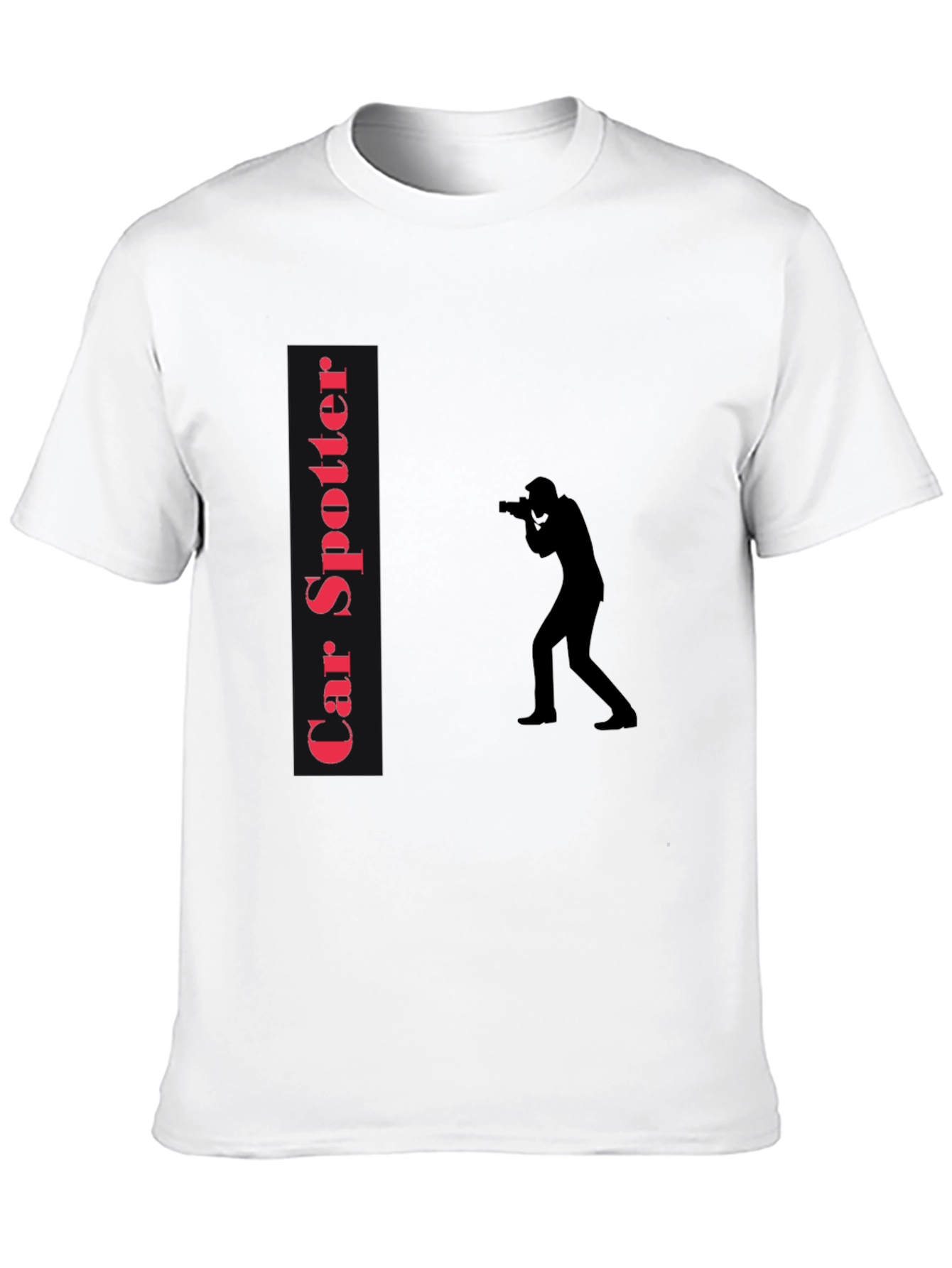 Car Spotter T-Shirt - Black Tee with Photographer Design