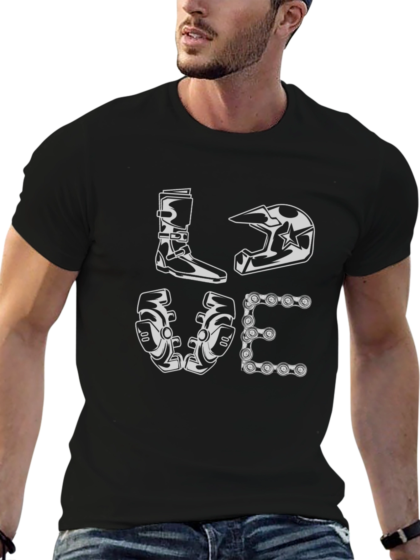 Motocross LOVE Black T-Shirt