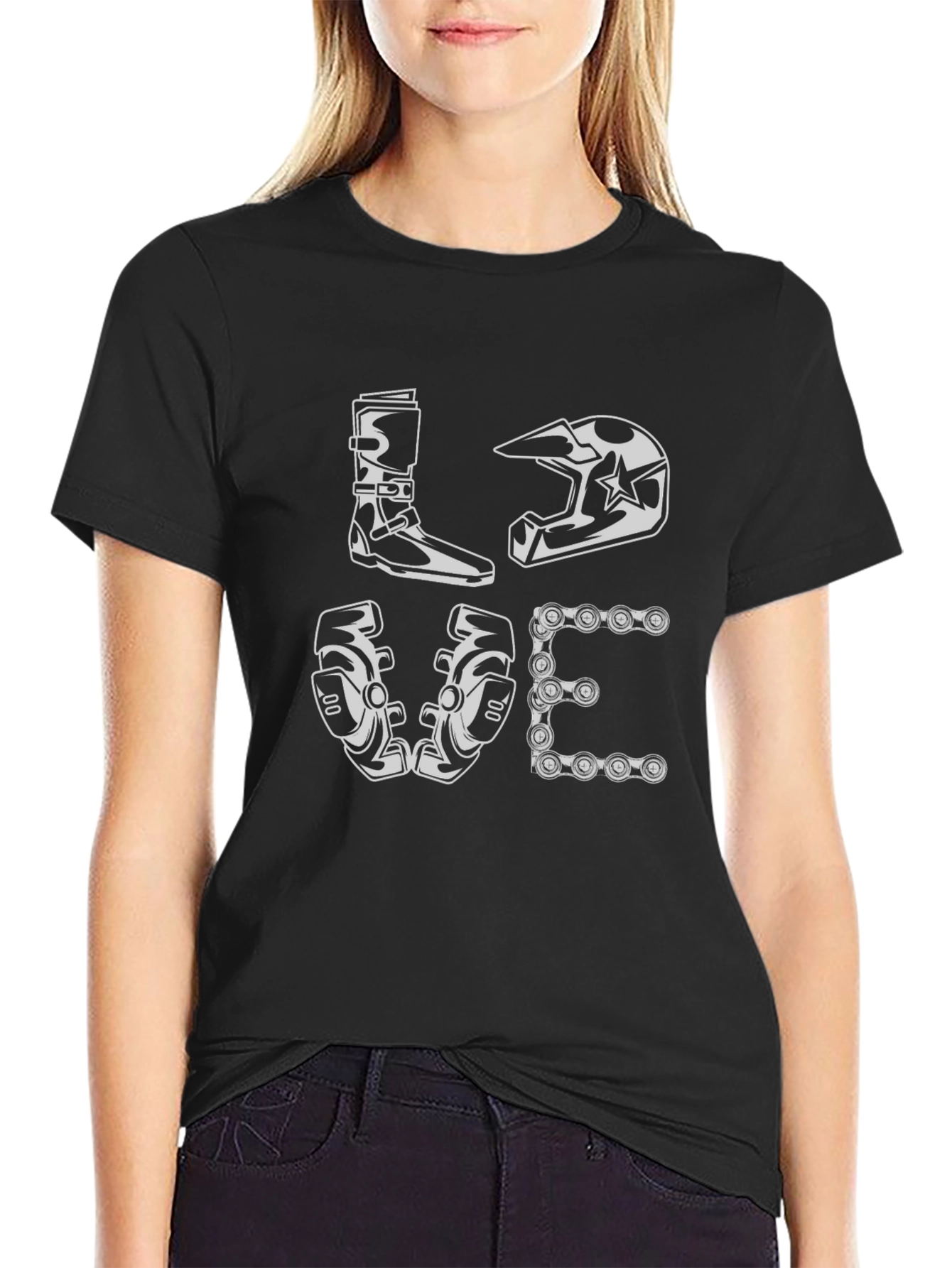 Motocross LOVE Black T-Shirt