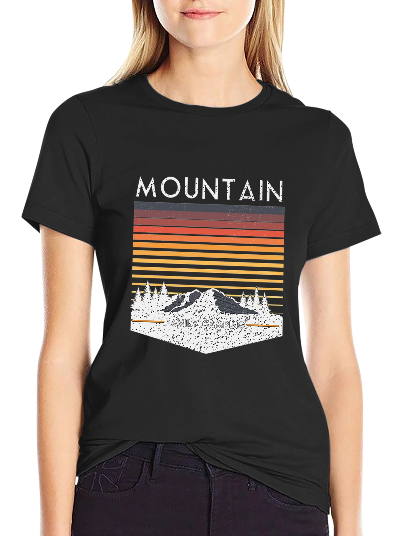 Mountain Family Camping Graphic Tee