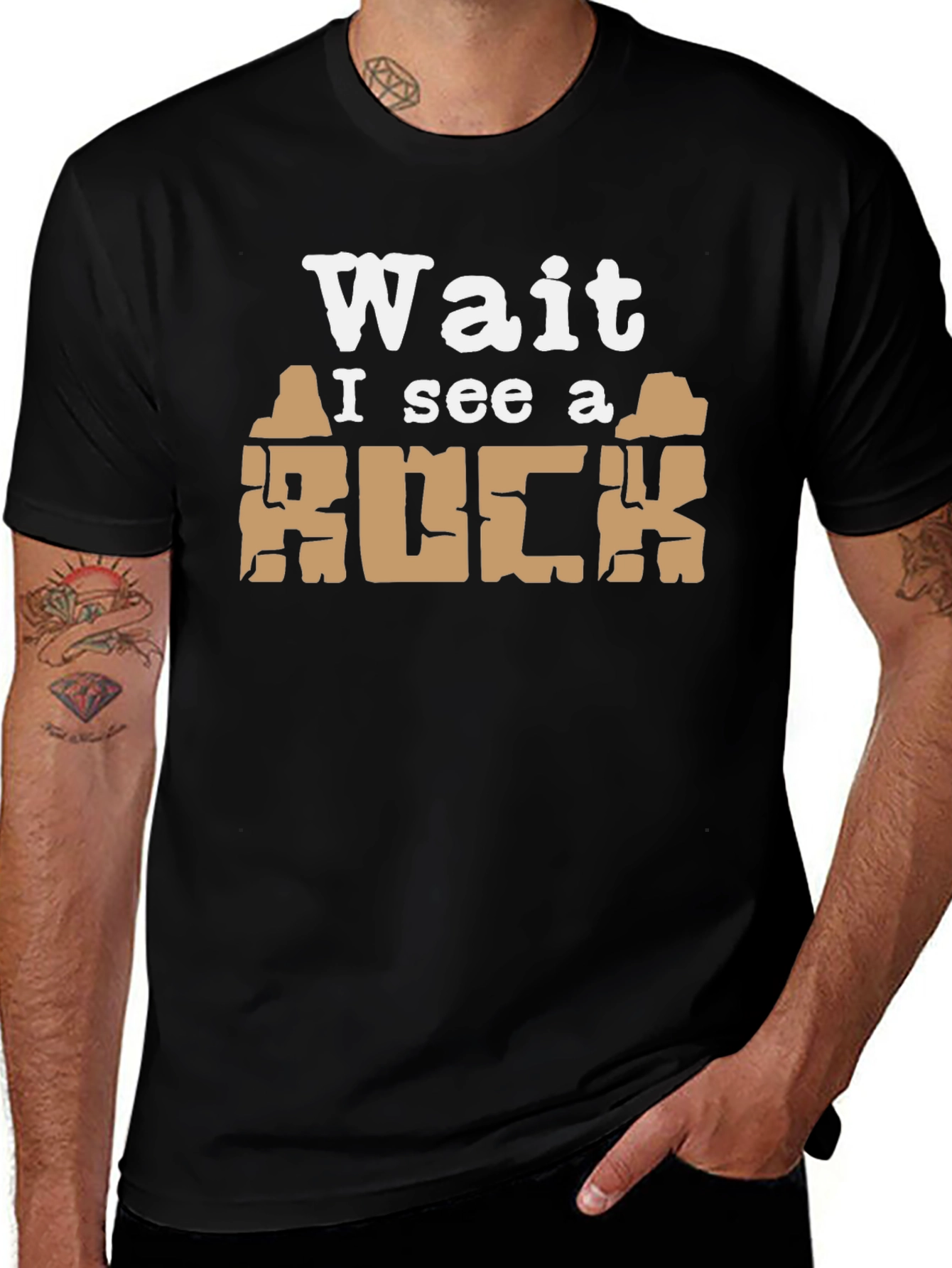 Wait I See a Rock Funny T-Shirt
