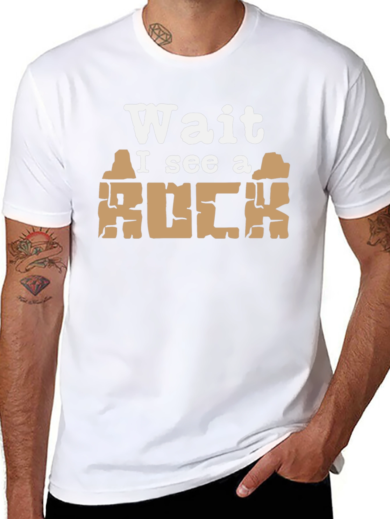 Wait I See a Rock Funny T-Shirt