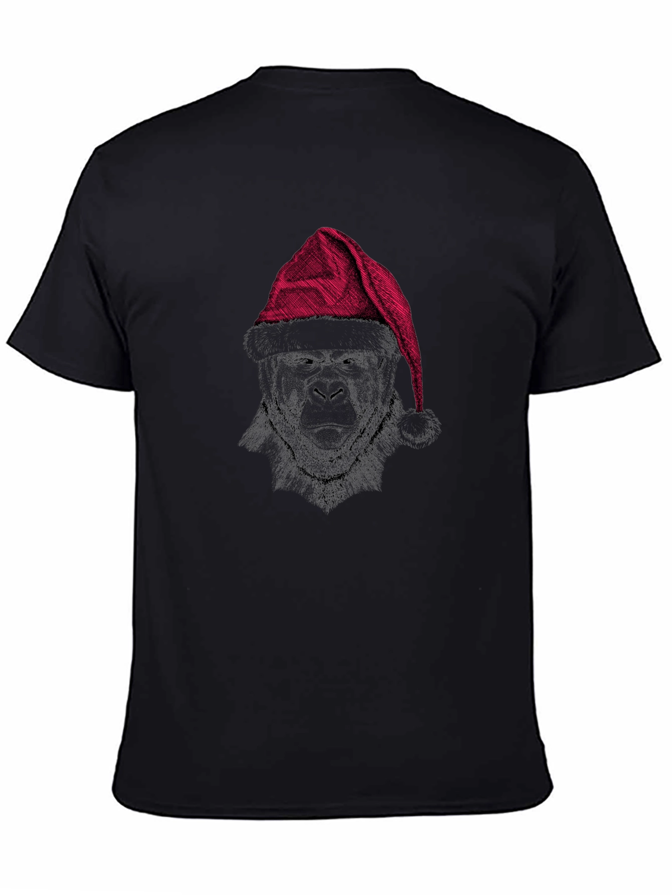 Festive Gorilla Graphic Tee - Black
