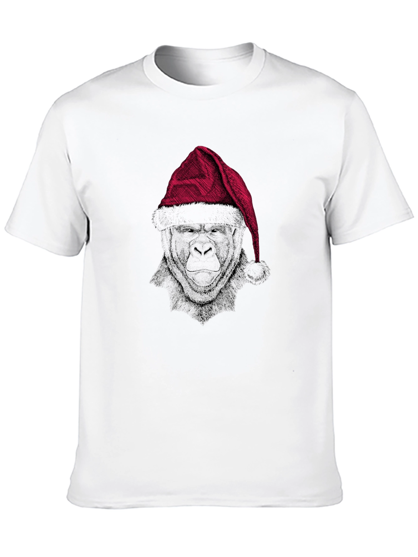 Festive Gorilla Graphic Tee - Black