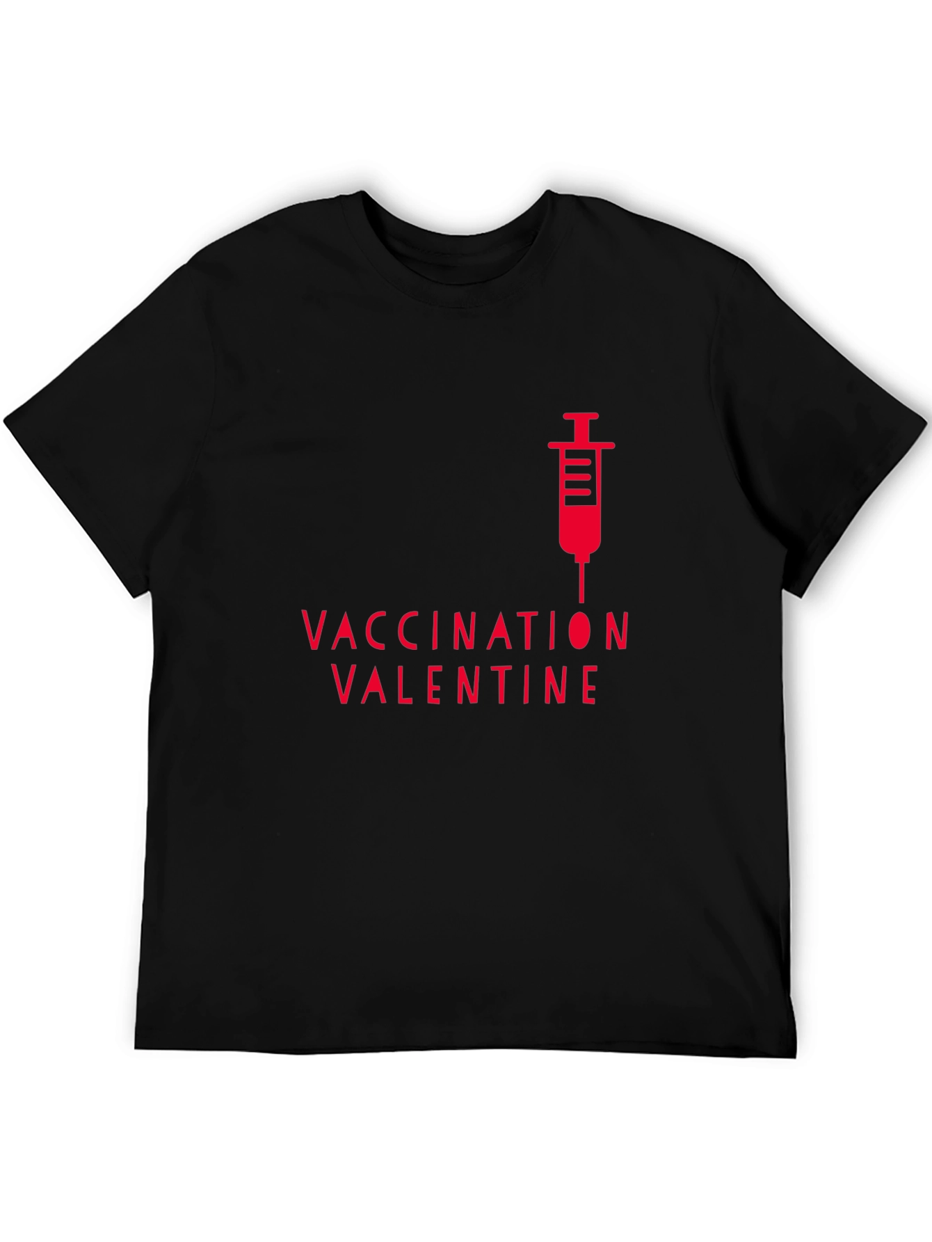 Vaccination Valentine Black T-Shirt