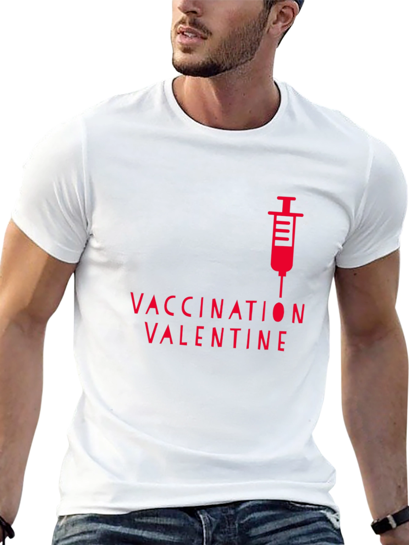 Vaccination Valentine Black T-Shirt
