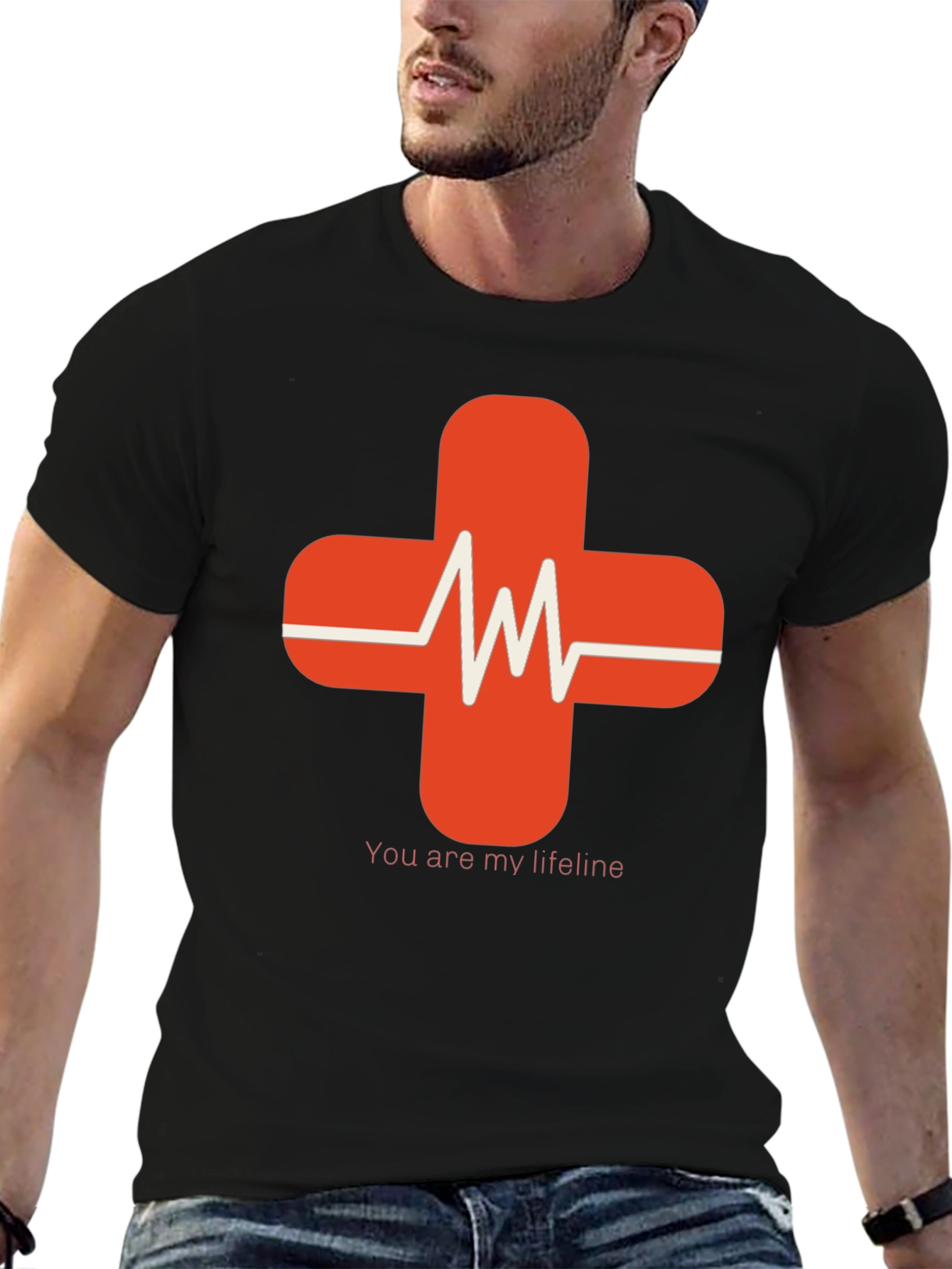 Lifeline Heartbeat Graphic Tee - Soft Cotton Comfort