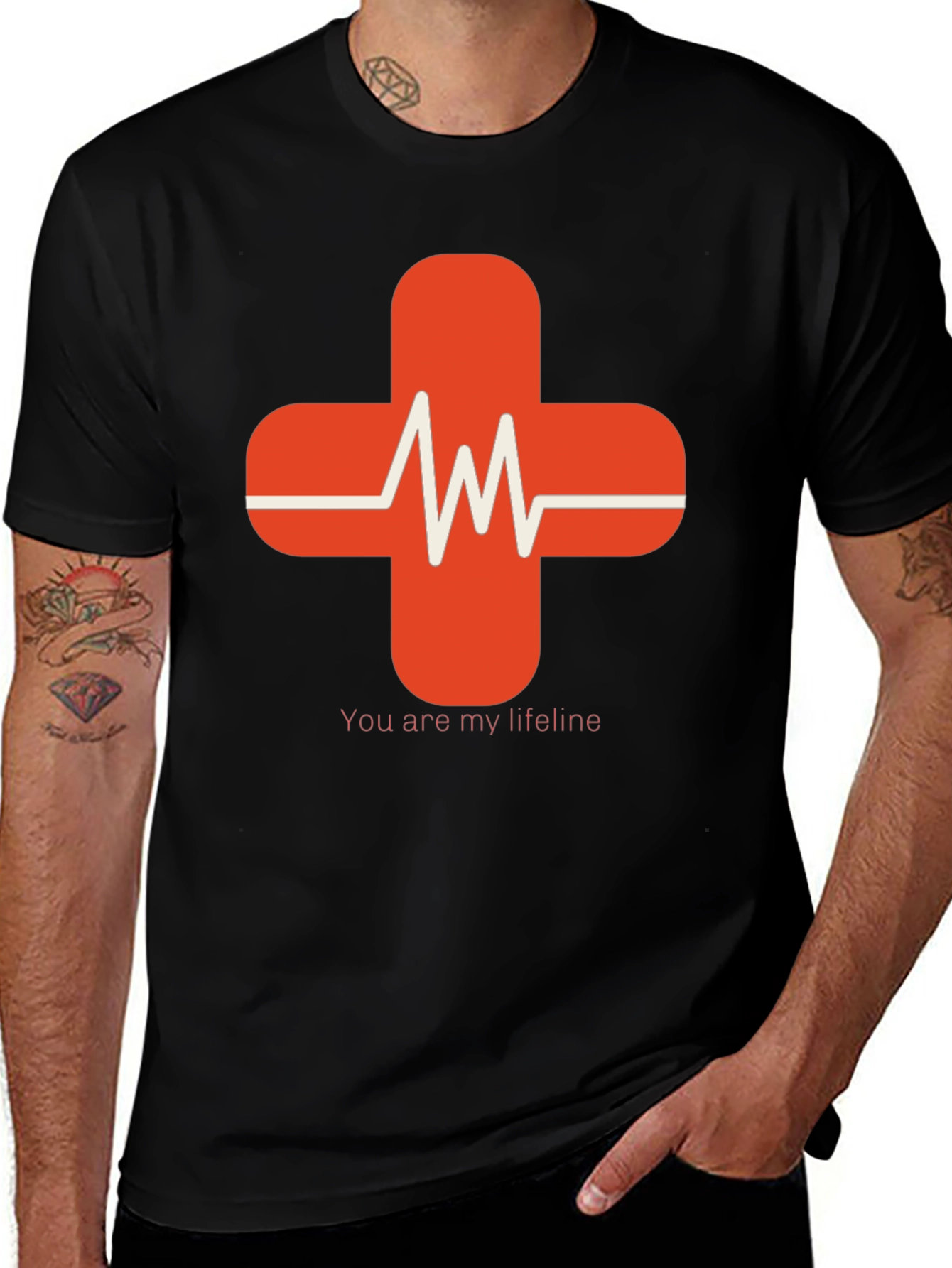 Lifeline Heartbeat Graphic Tee - Soft Cotton Comfort