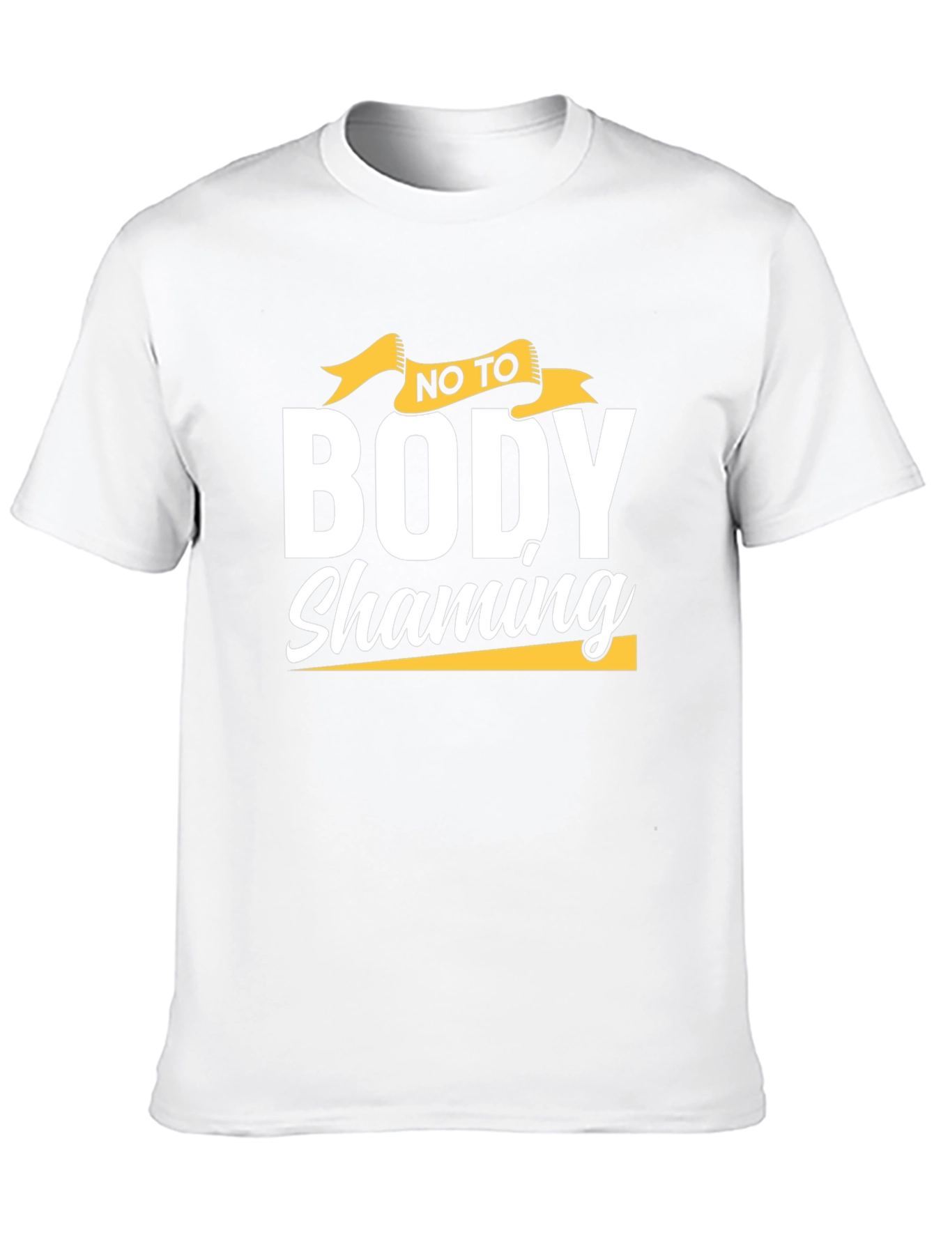 Body Shaming Awareness T-Shirt - Black Cotton