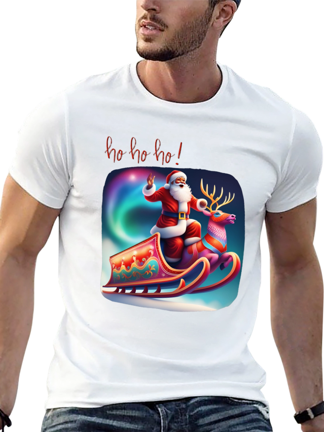 Festive Santa Claus Graphic Tee