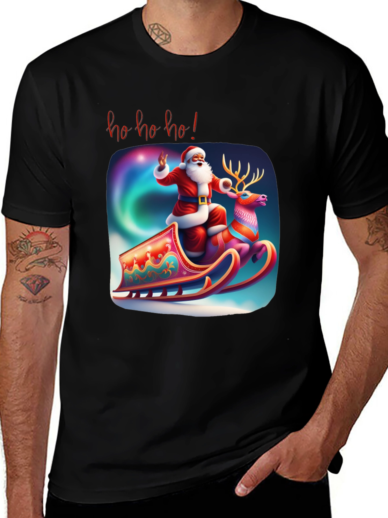 Festive Santa Claus Graphic Tee
