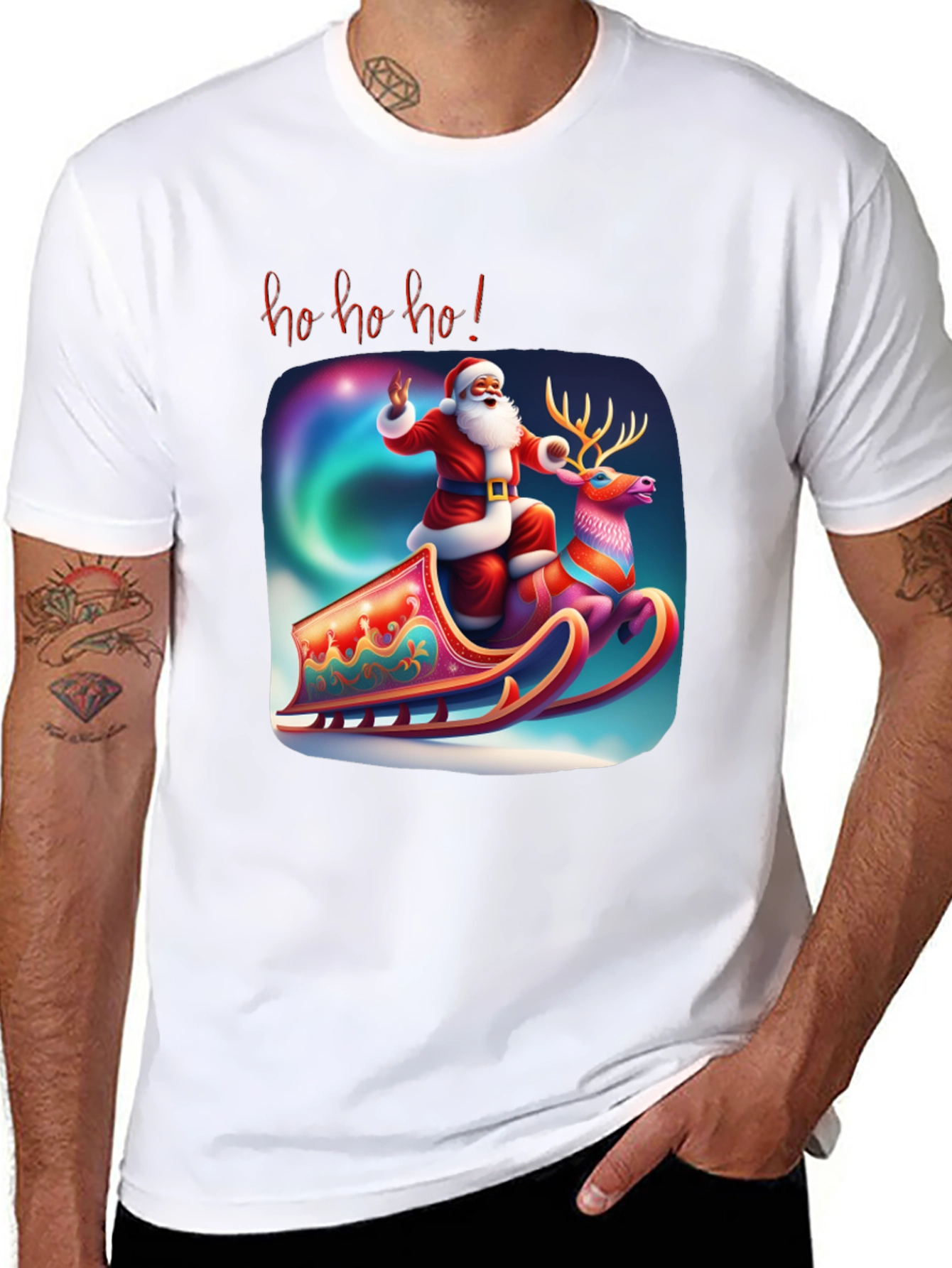 Festive Santa Claus Graphic Tee