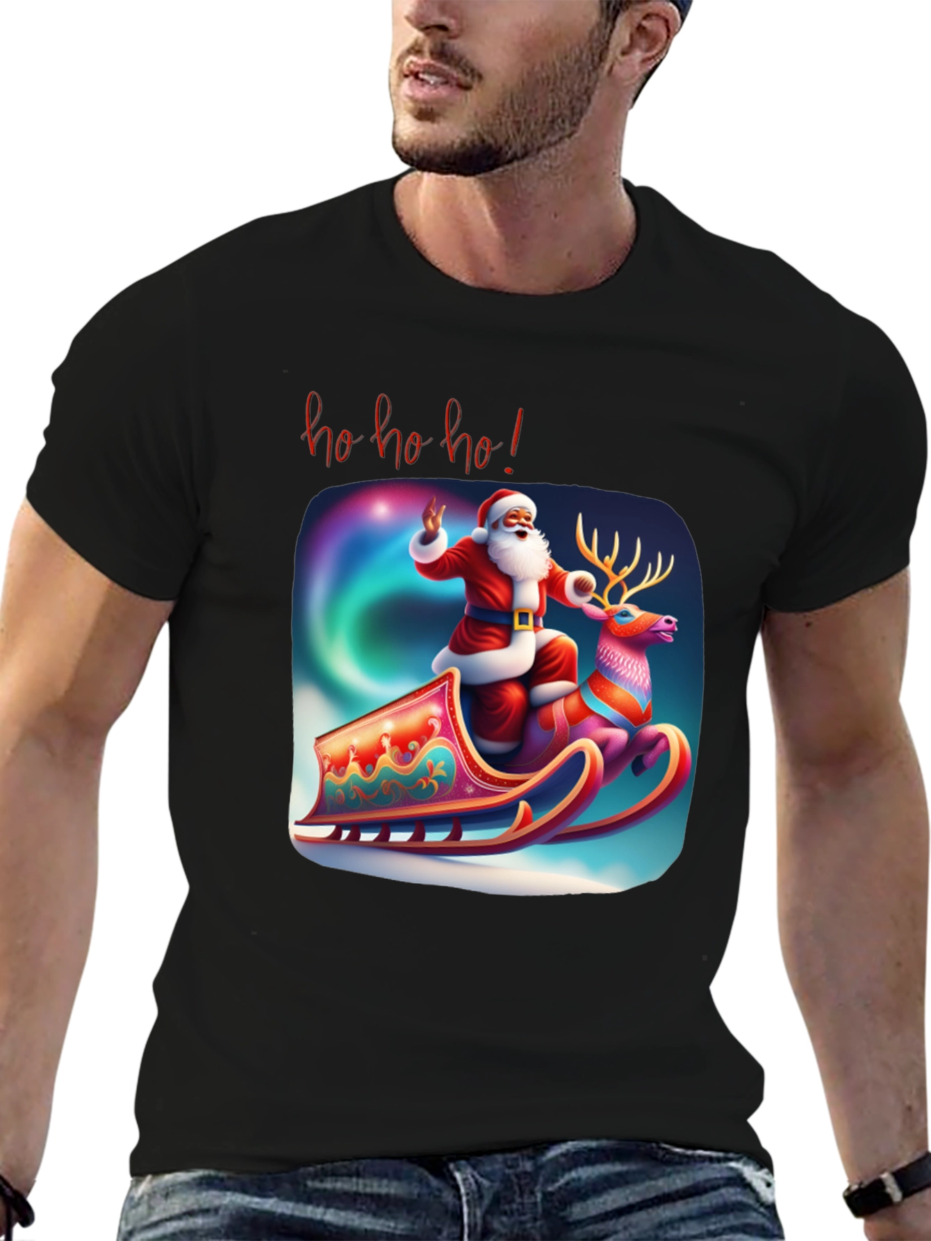 Festive Santa Claus Graphic Tee
