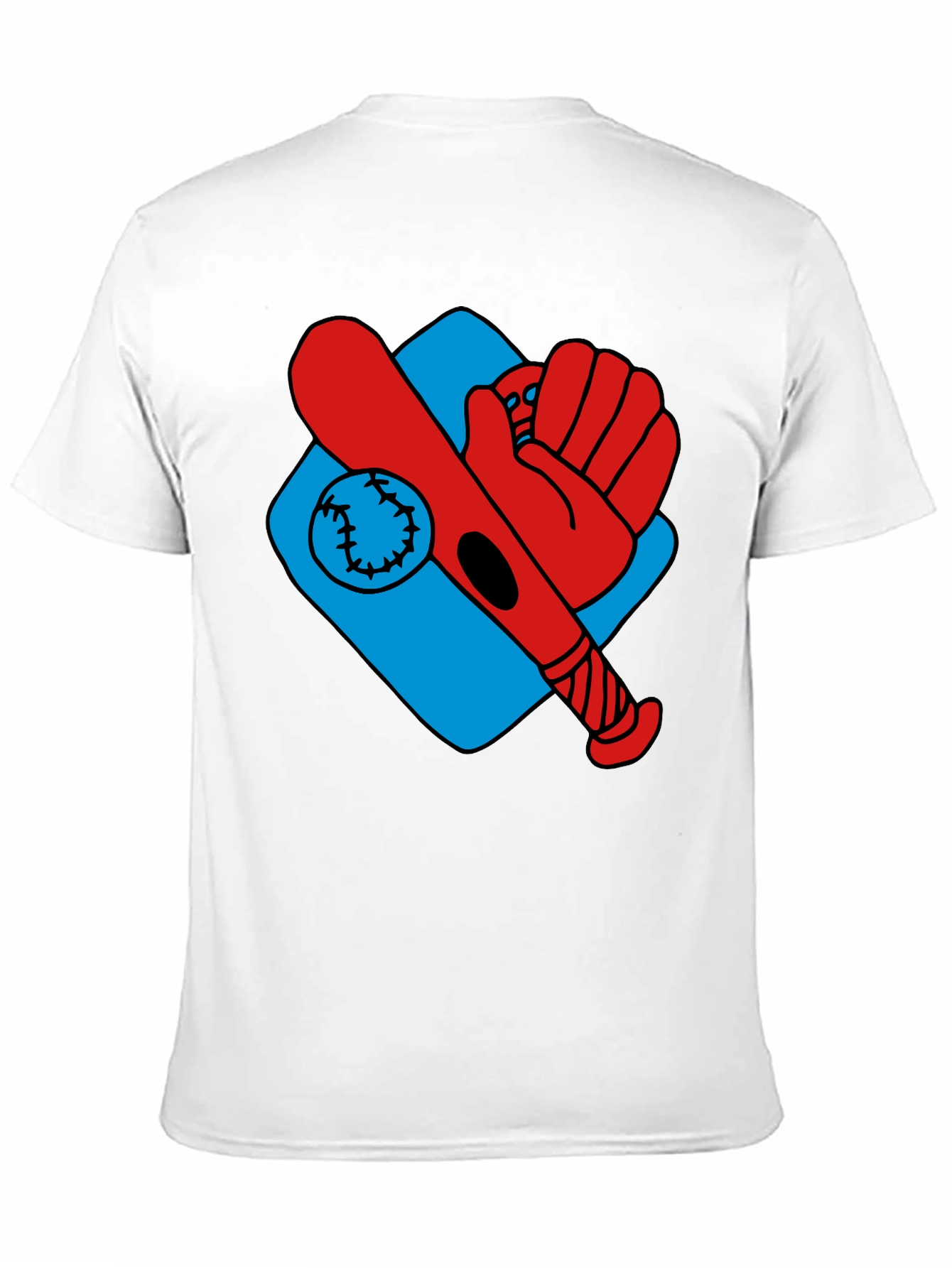 Baseball T-Shirt - Bat Glove Ball Graphic Tee