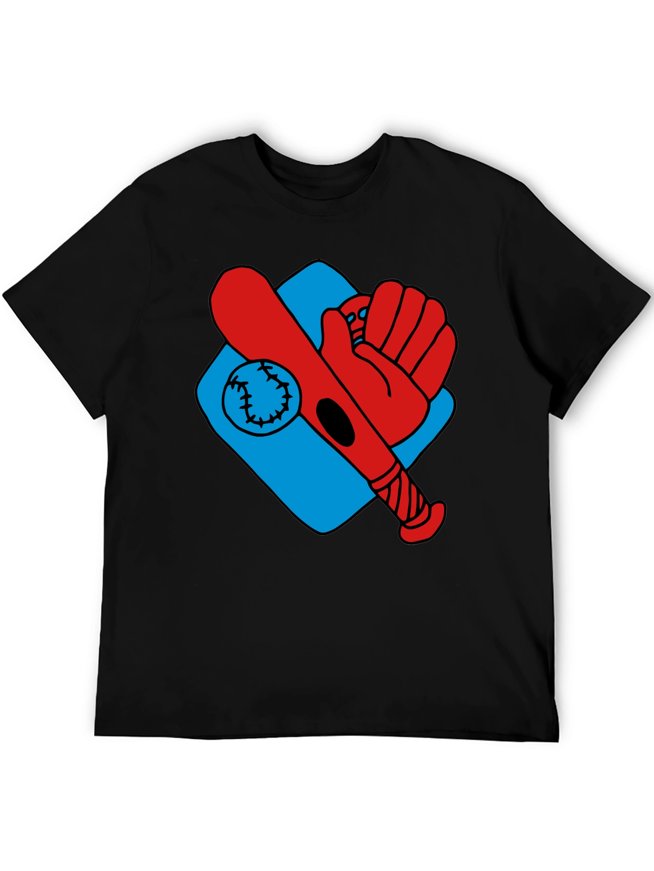 Baseball T-Shirt - Bat Glove Ball Graphic Tee