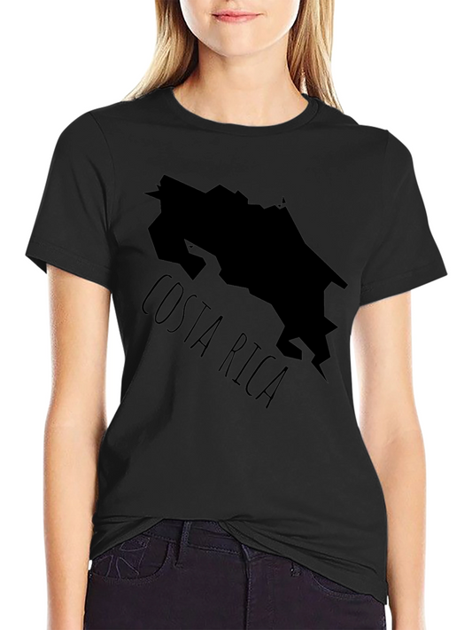 Costa Rica Map T-Shirt - Black Country Outline Tee