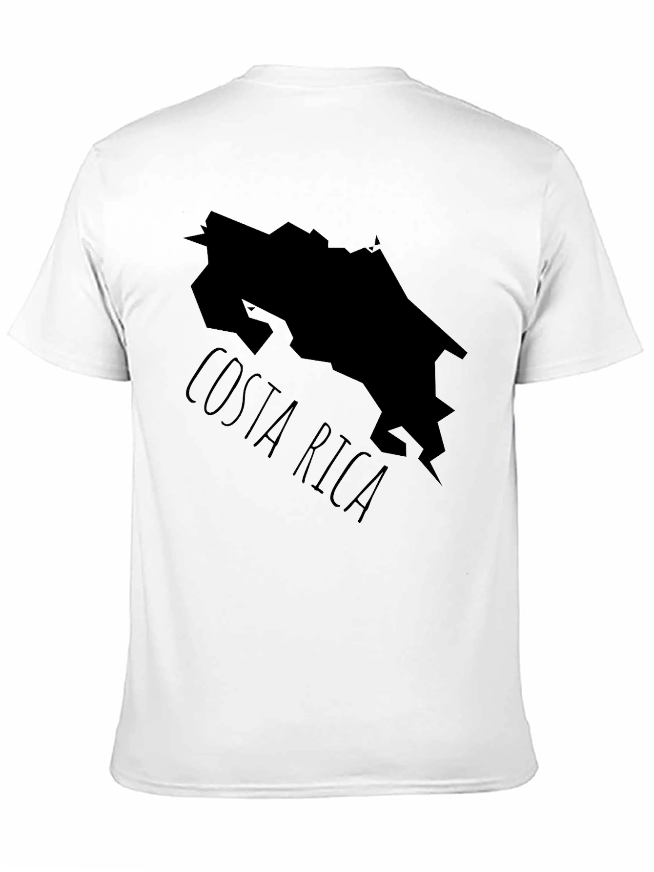Costa Rica Map T-Shirt - Black Country Outline Tee