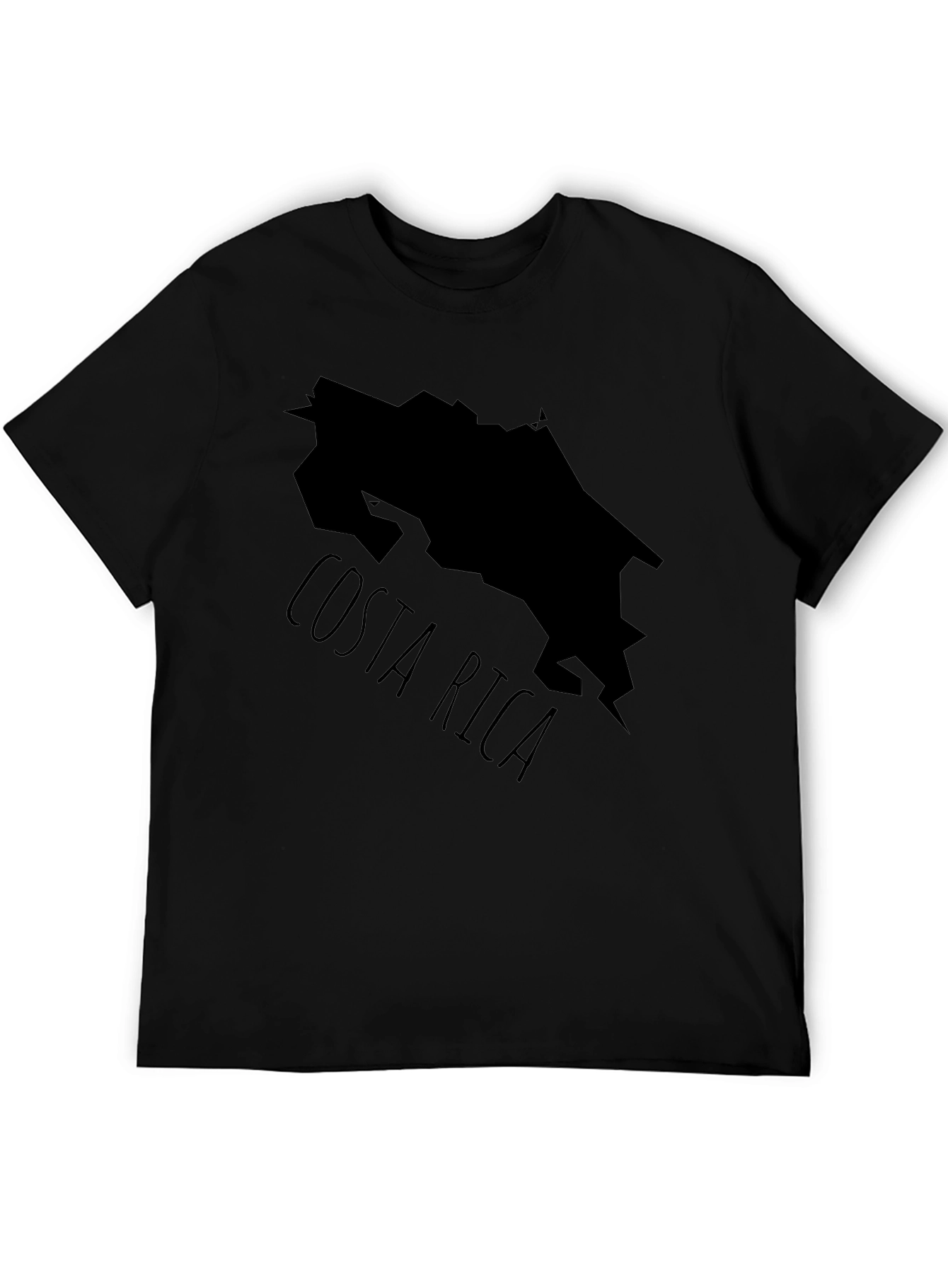 Costa Rica Map T-Shirt - Black Country Outline Tee