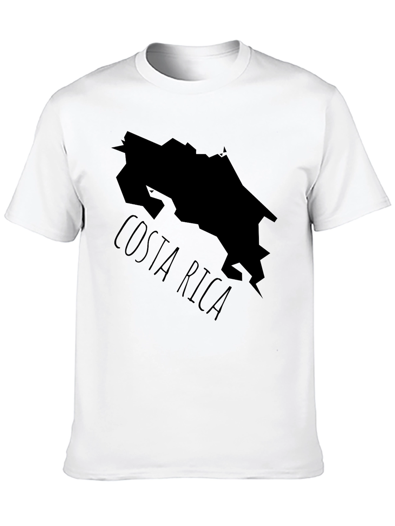 Costa Rica Map T-Shirt - Black Country Outline Tee