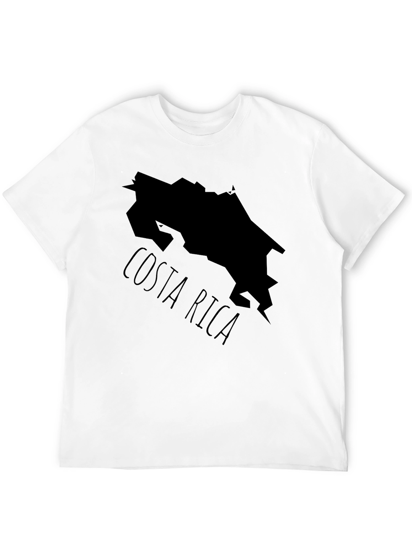 Costa Rica Map T-Shirt - Black Country Outline Tee