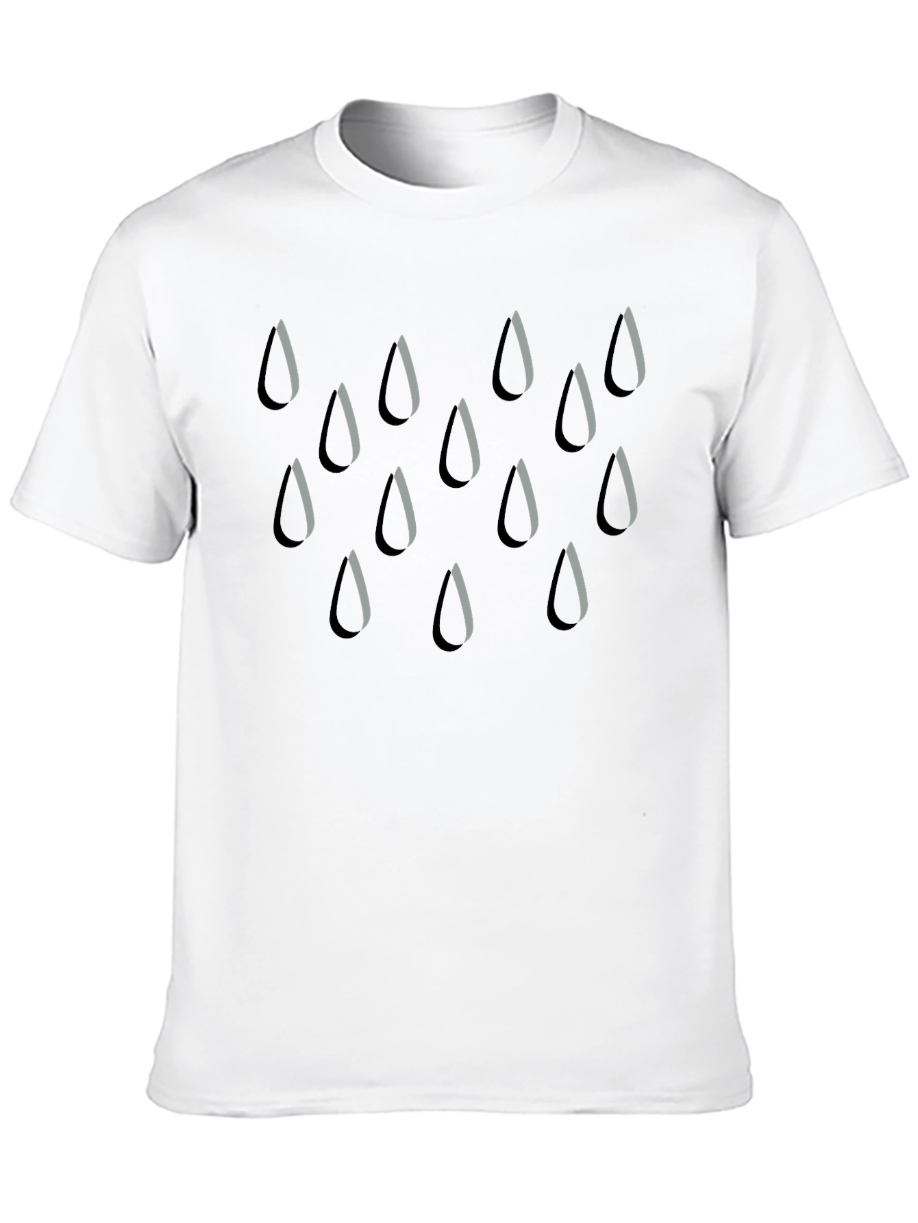 Rain Drop Graphic Tee - Stylish Mens Black T-Shirt
