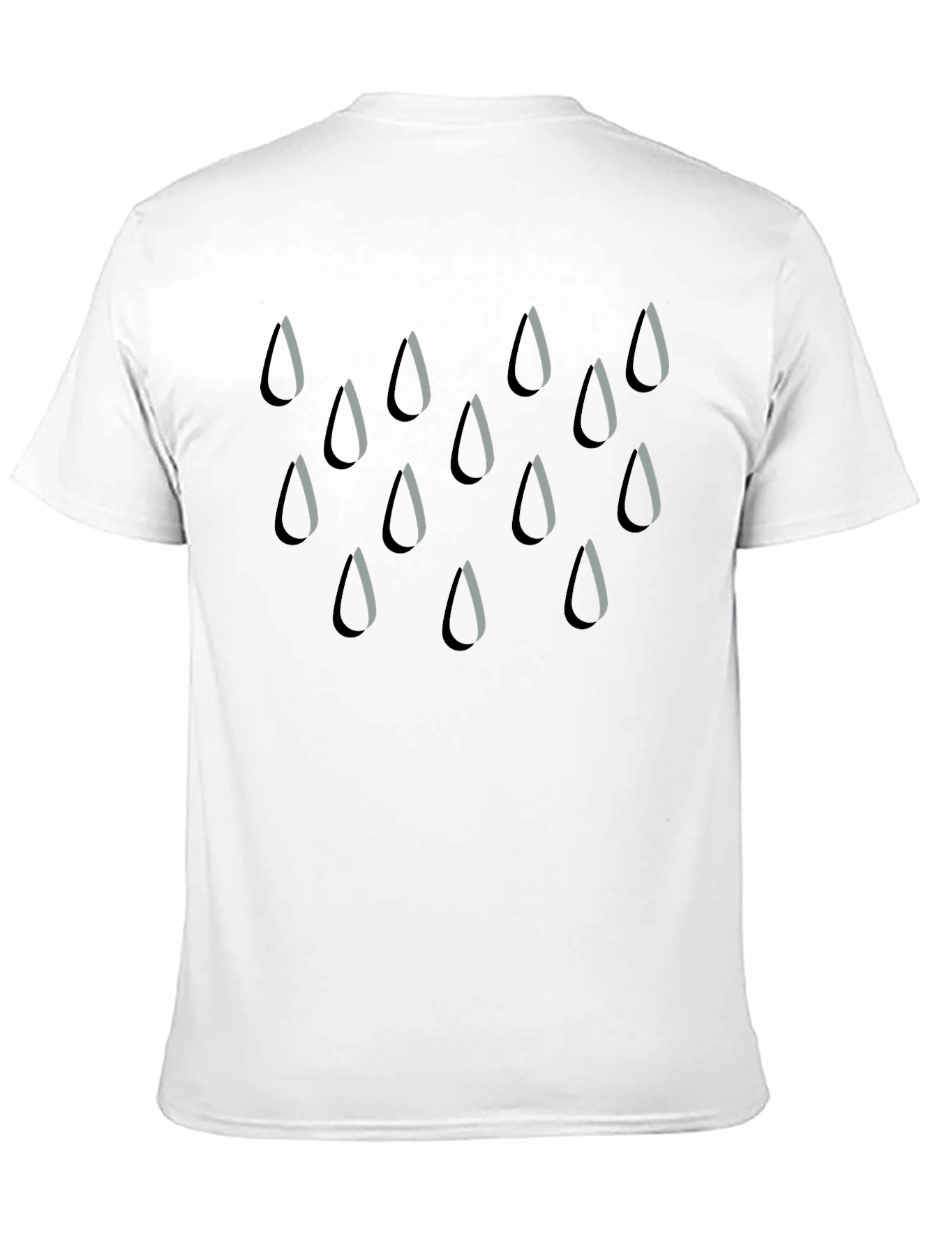 Rain Drop Graphic Tee - Stylish Mens Black T-Shirt