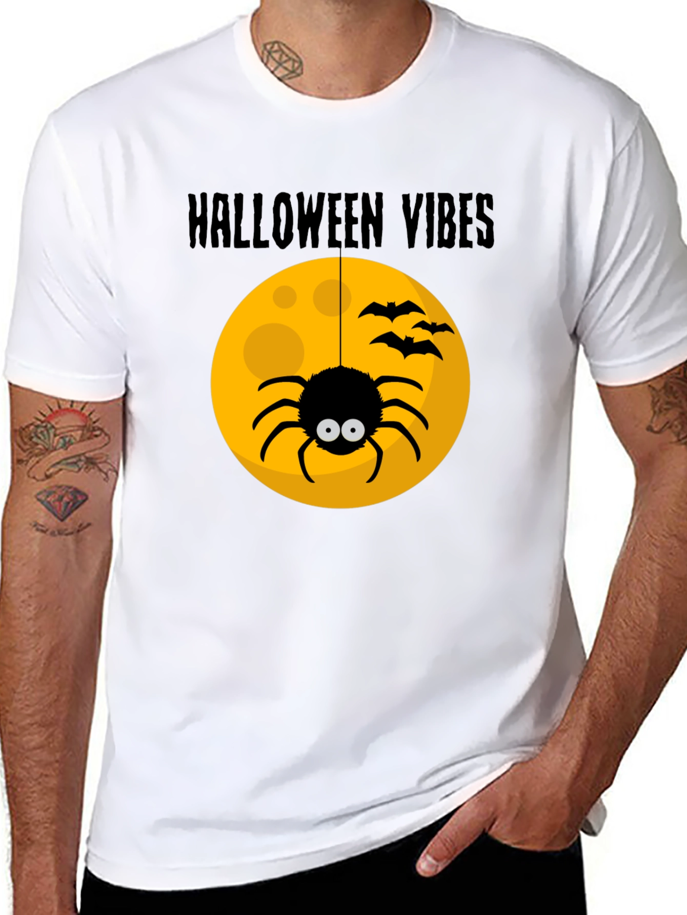 Halloween Vibes Spider Graphic Tee