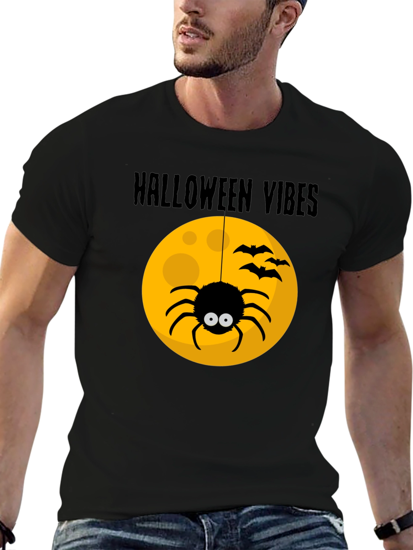 Halloween Vibes Spider Graphic Tee