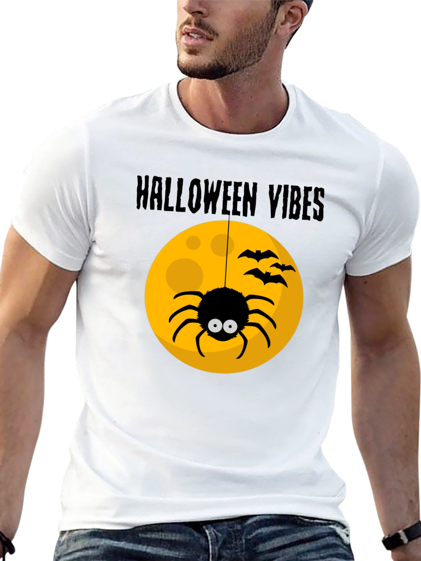 Halloween Vibes Spider Graphic Tee