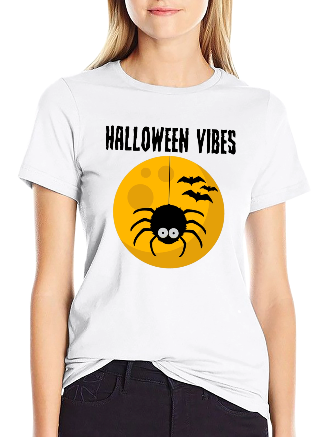 Halloween Vibes Spider Graphic Tee