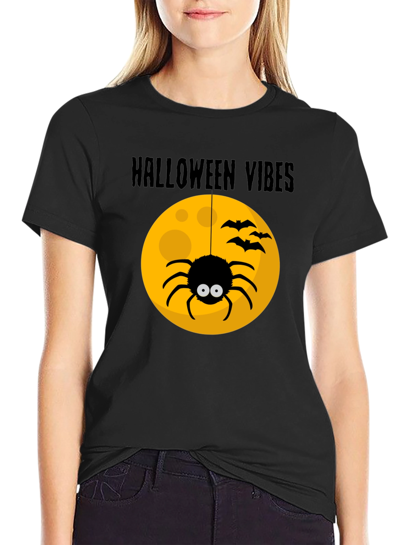 Halloween Vibes Spider Graphic Tee
