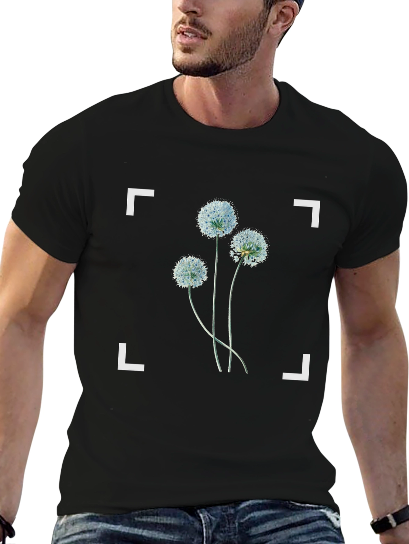 Dandelion Graphic Tee - Stylish Black Cotton Shirt