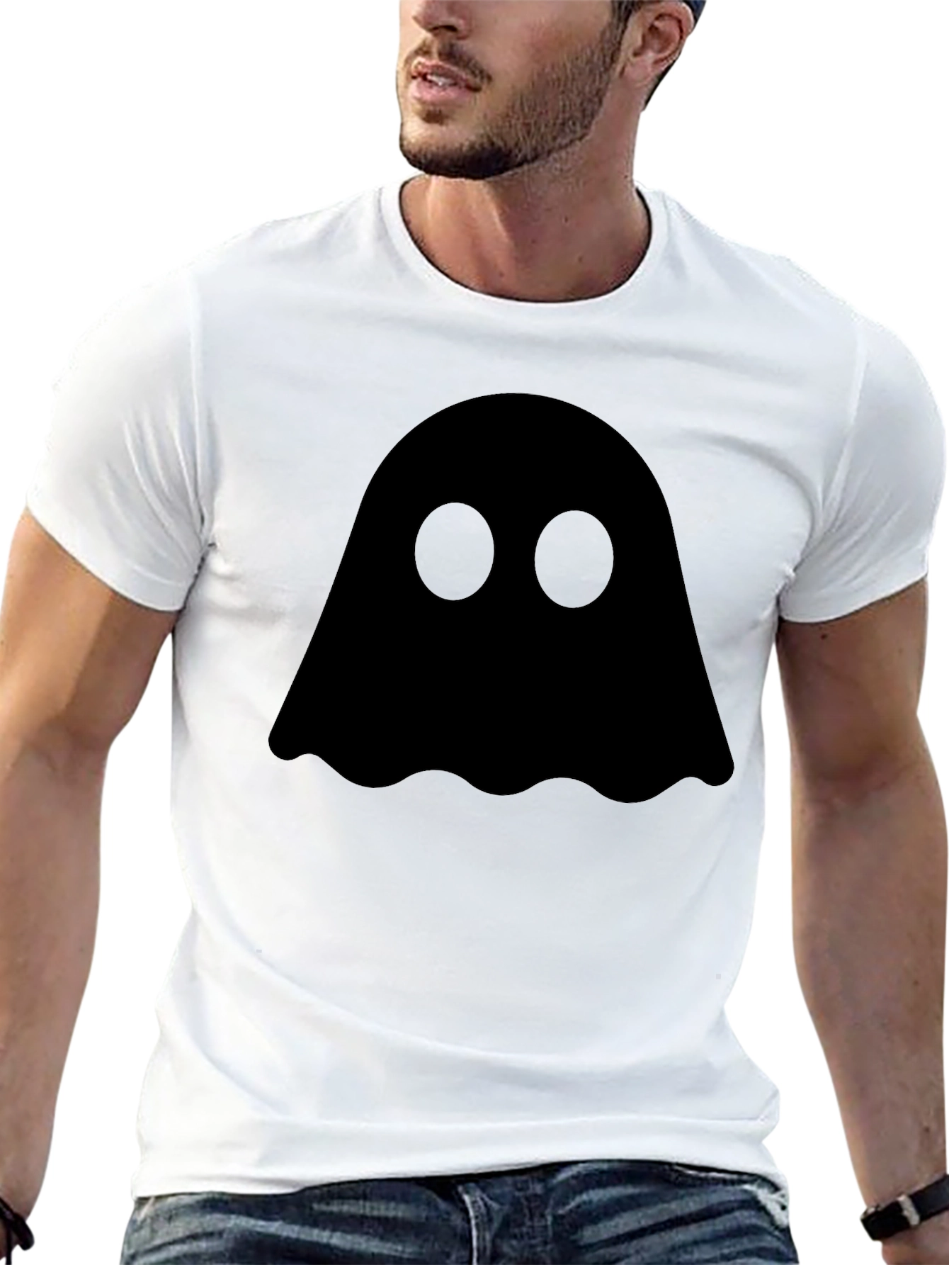 Ghostly Graphic Tee - Spooky Season Style
