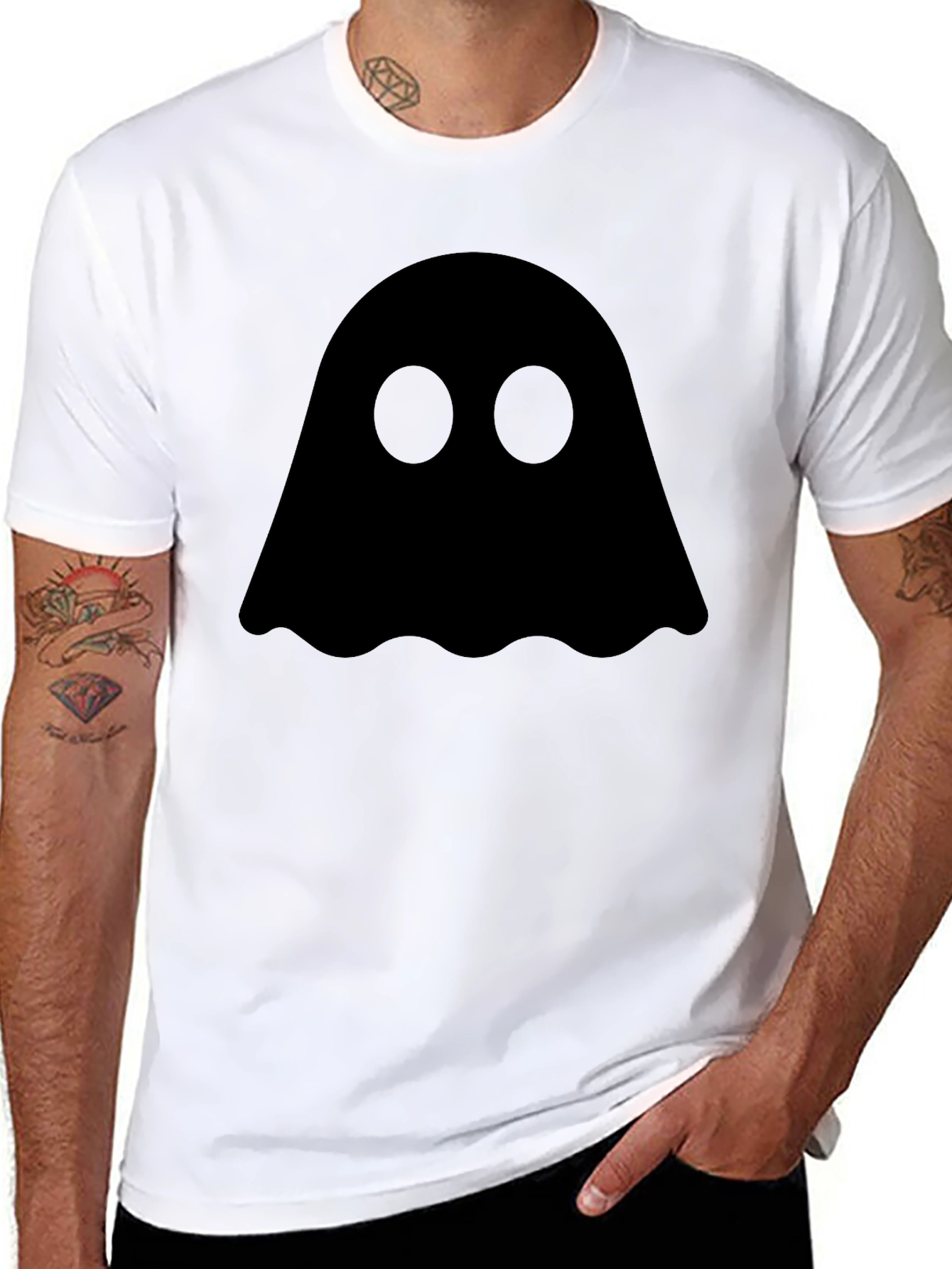 Ghostly Graphic Tee - Spooky Season Style