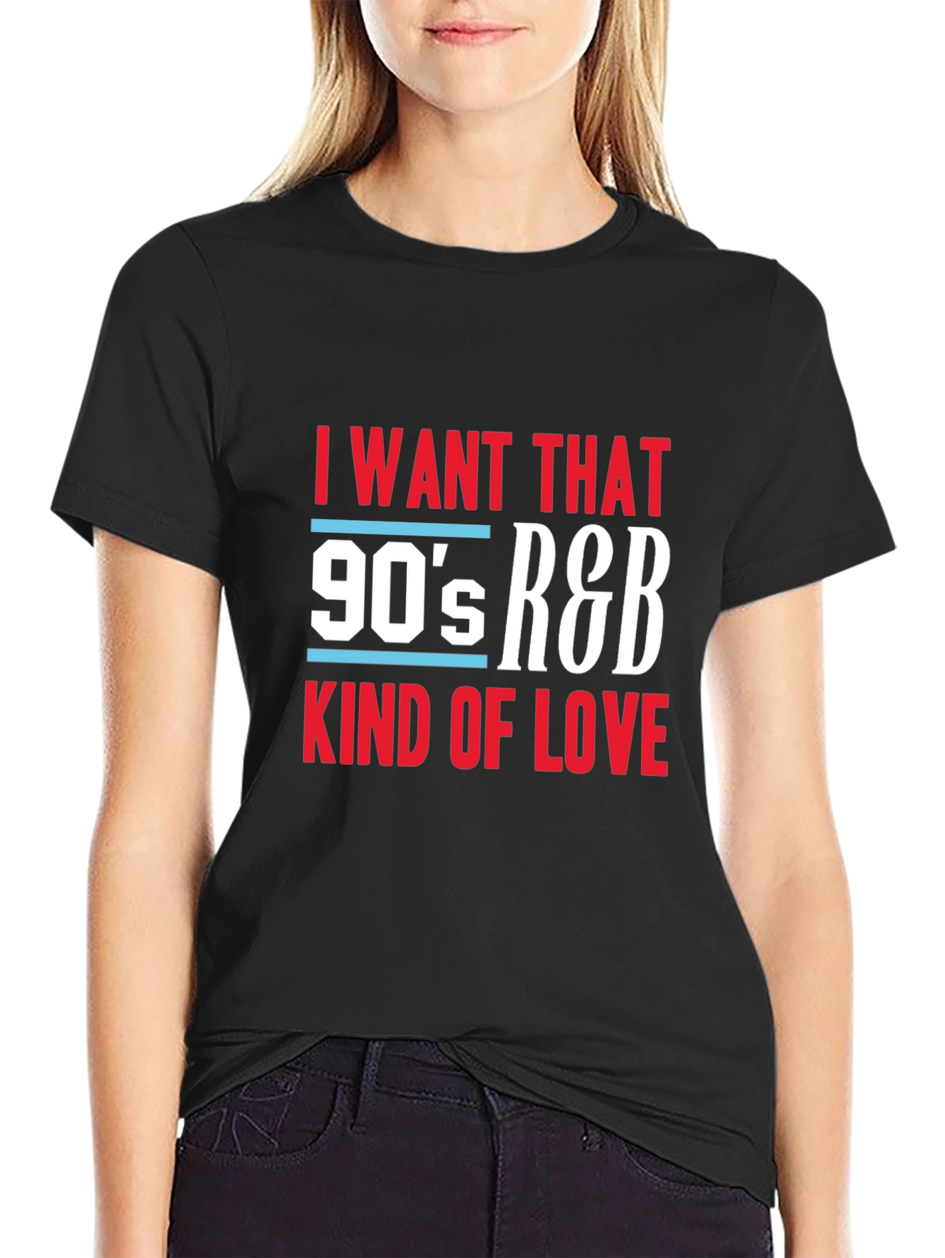 90s R&B Kind of Love Black Graphic Tee